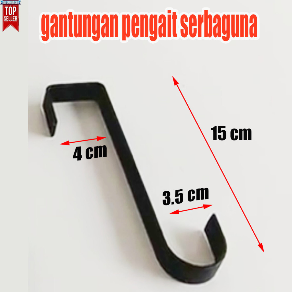 Hook s gantungan besi/Pengait besi / Gantungan Karangan Bunga/Pengait Serbaguna/ Cantolan besi tanpa