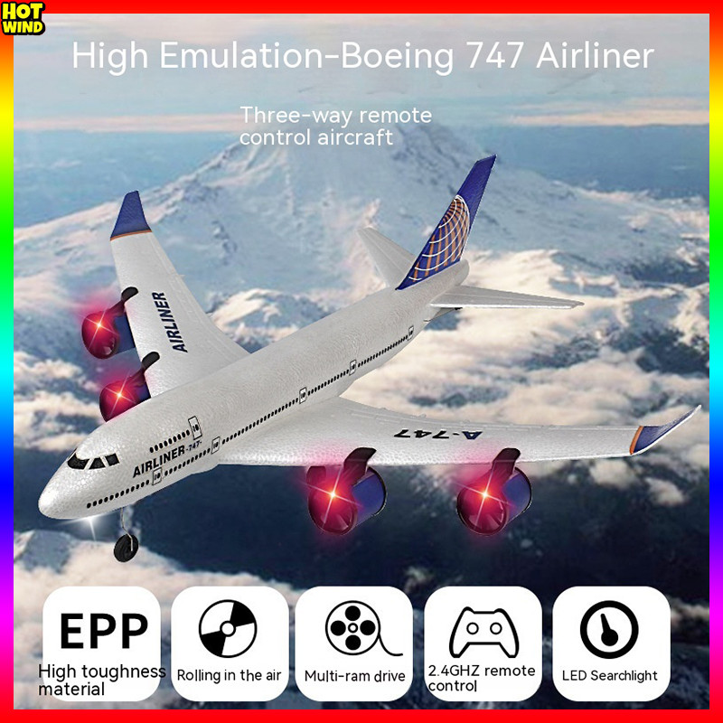 Remote Control A380 747 Airbus Fixed Wing Foam Model Aircraft Three annel Glider Rc Plane Toy Gift