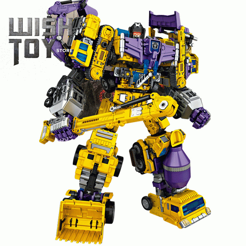 NBK Transformation GT G1 Devastator 6 IN 1 Excavator Rescue Scraper Hook Suit Collection Action Figu