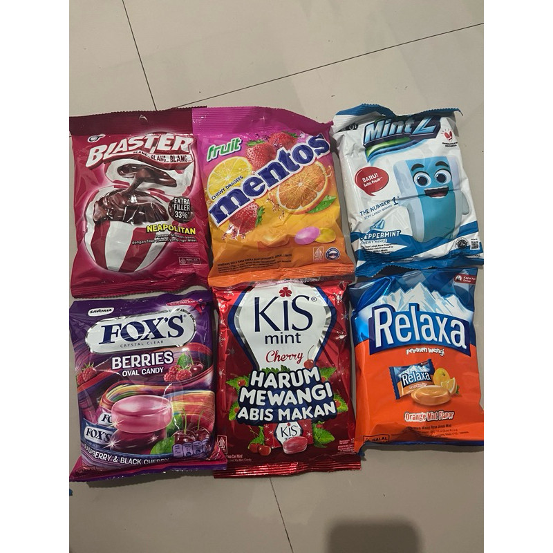 PERMEN MENTOS /PERMEN FOX'S/PERMEN BLASTER/PERMEN KIS/PERMEN RELAXA/PERMEN MINTZ