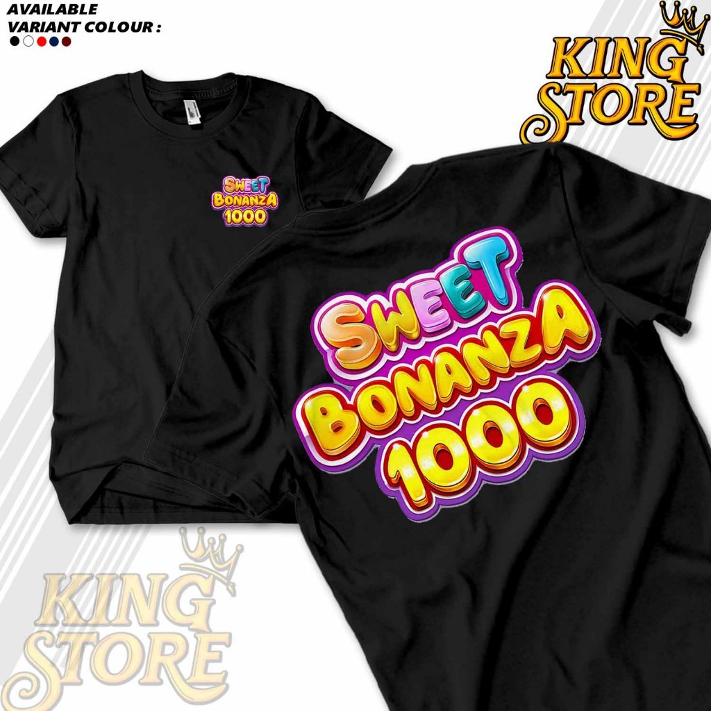 Baju Kaos Distro Pragmatic Play - kaos Sweet Bonanza 1000 / Kaos Game Slot DTF Baju Game Slot COD