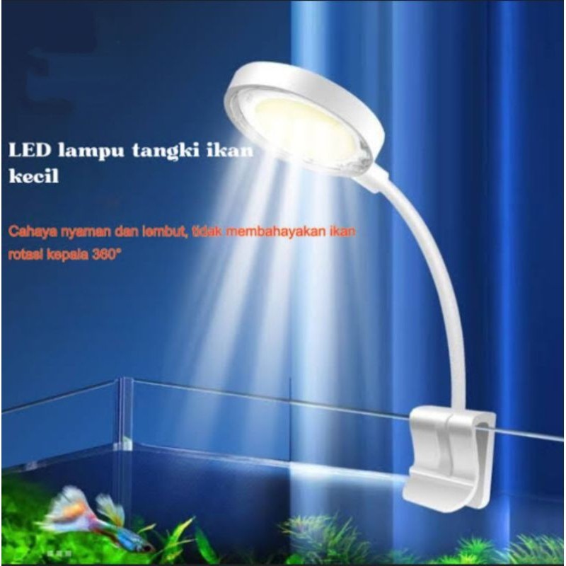 LAMPU JEPIT KANDILA PRO MINI CLIP MC 5 WHITE BLACK LAMPU LED AQUARIUM NANO FISH TANK
