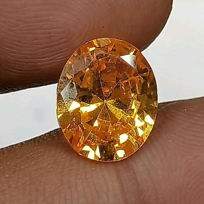 Batu Permata Diamond Yellow Citrine , 12 x 10 mm JGART