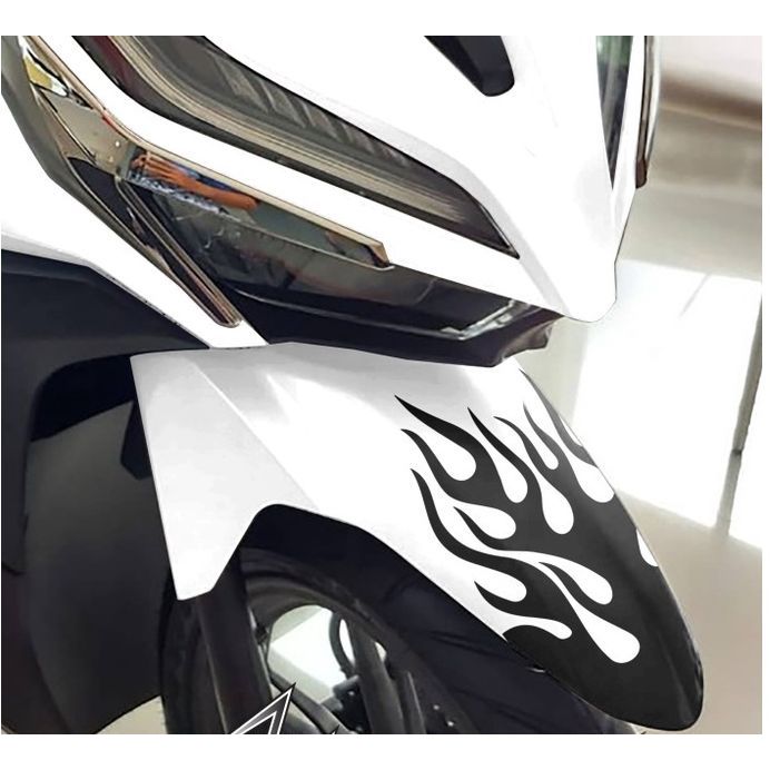 Stiker Motor Flame Api Untuk Spakbor Motor Sticker Cutting Aksesoris Anti Air Bahan Hologram