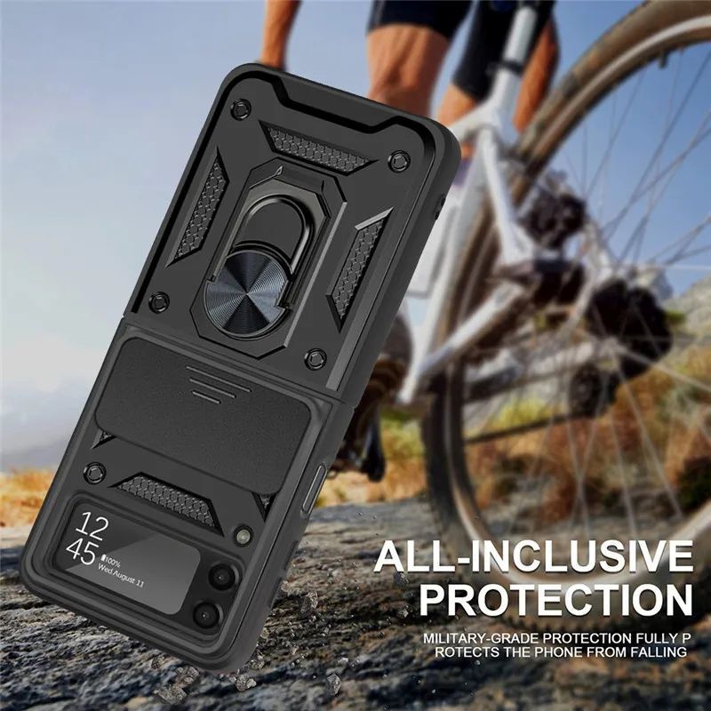 CASE SAMSUNG Z FLIP 3 / FLIP 4 / FLIP 5 / FLIP 6 / FLIP 7 IRING CASE MILITARY SLIDE CAMERA CASE