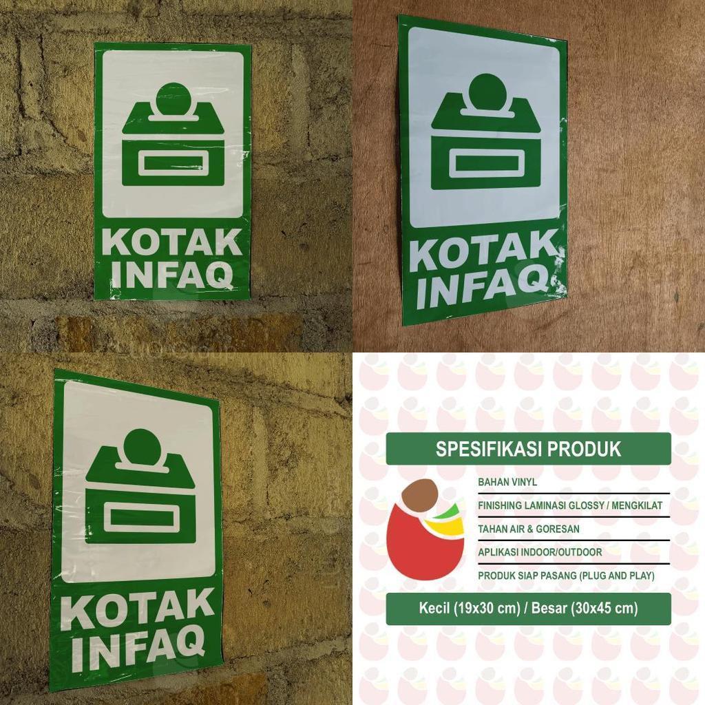 Stiker kotak amal, Stiker kotak infaq, Stiker masjid & musholla, Stiker vinyl