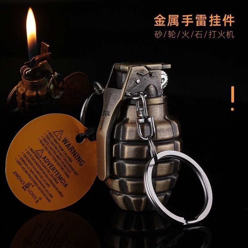 Vapa Zipp, , ,Lighter Korek Gas Antik Granat Mini Korek Api Unik Granat M26 A2 Korek Gas Gantungan K