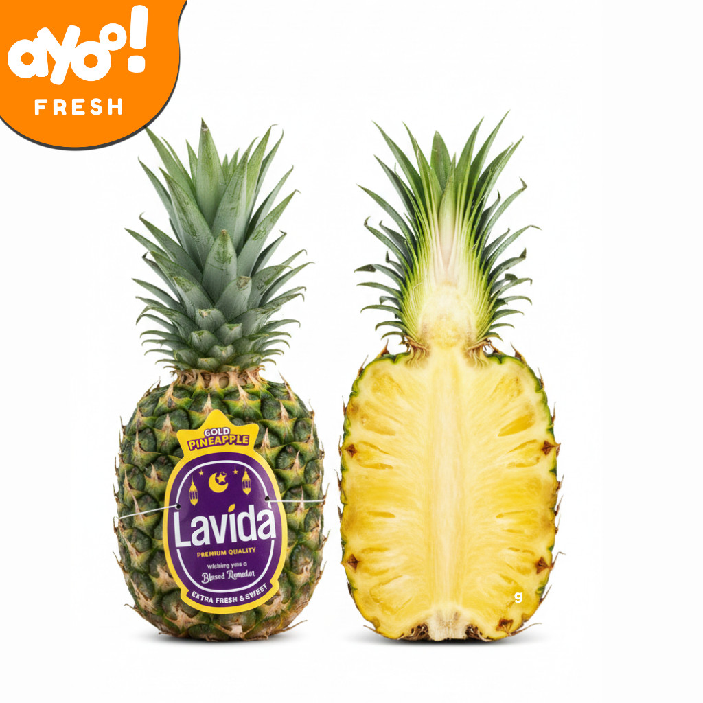 Nanas Honi Crown Segar Manis 1 - 1.3 kg / Buah | Pineapple Honi Sunpride Fresh