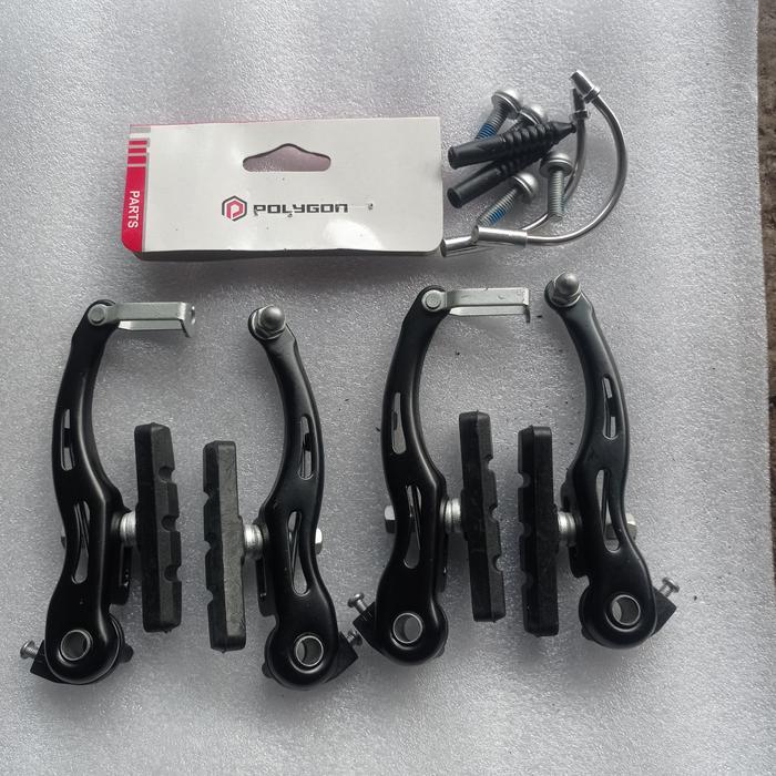 sparepart rem v brake set vbrake caliper POLYGON MONARCH sepeda mtb lipat bmx sepeda