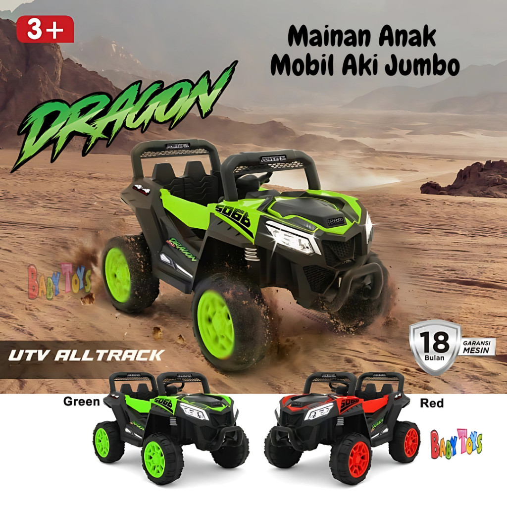 Termurah BabyToys Mainan Mobil Aki Anak Besar Jumbo Remote Control Bisa Dinaiki Laki Laki Perempuan 