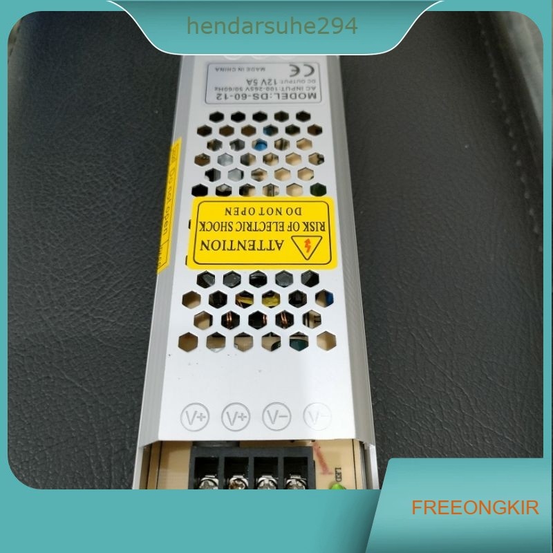 Power Supply slim 5A / 60W DC 12V.