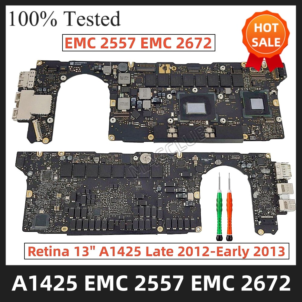 A1425 Logic Board for Macbook Pro Retina A1425 Late2012 Early2013 EMC 2557 EMC 2672 820-3462-A Logic