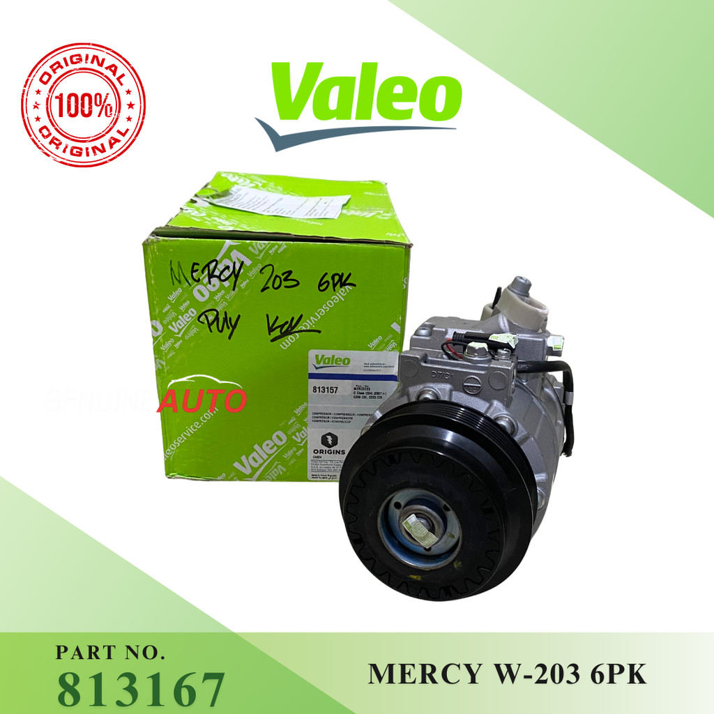 COMPRESSOR KOMPRESOR AC MOBIL MERCEDES BENZ MERCY W203 W204 W211 6PK VALEO ASLI 813157
