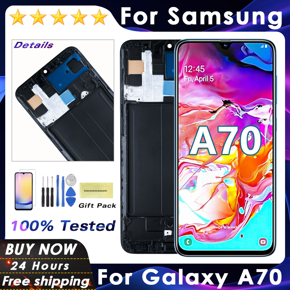 A70 AMOLED splay for Samsung A70 LCD Tou Screen giziter Assembly For Samsung A70 SM-A705F/FN/GM/MU/M