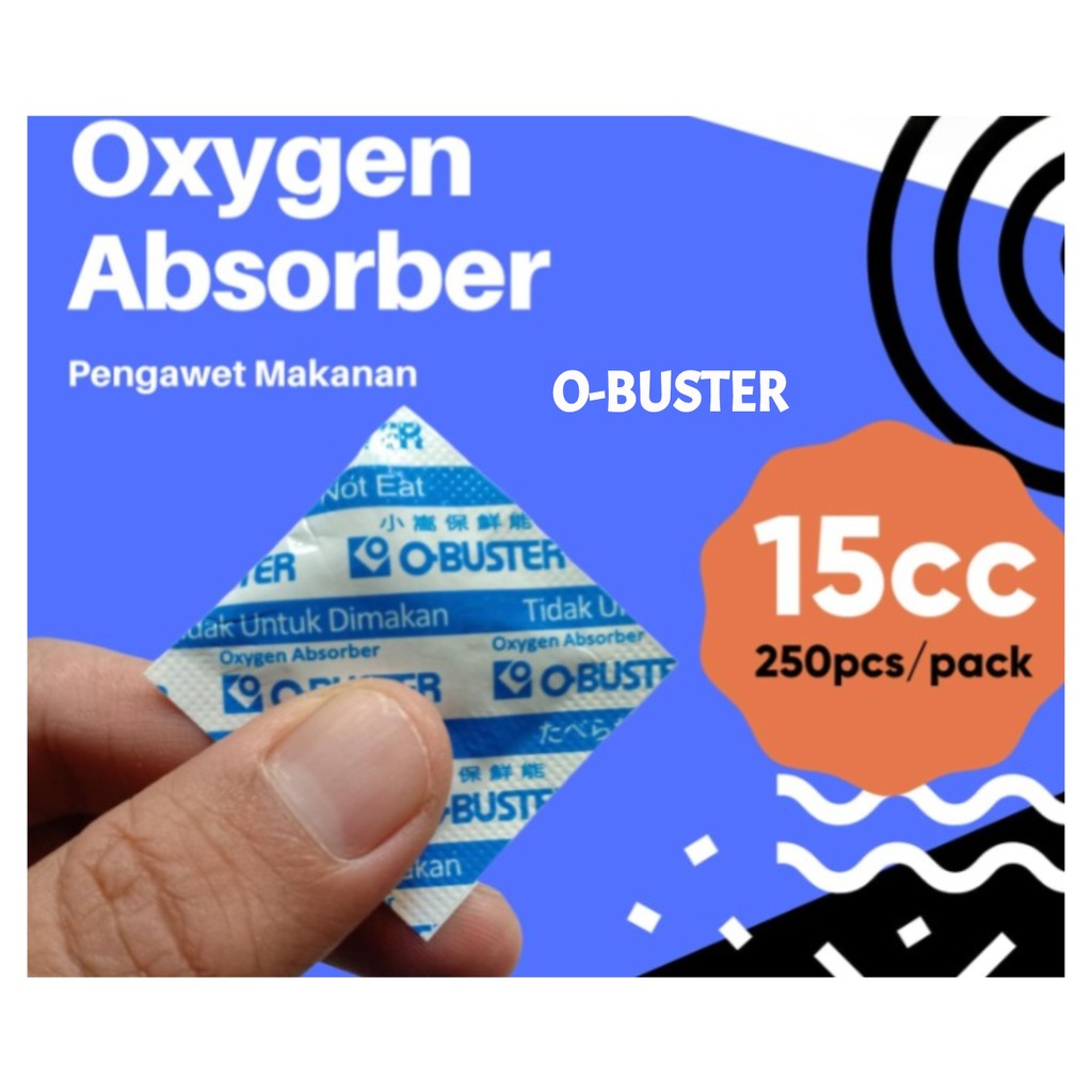 Silica Gel O-Buster 15cc 15 cc isi 250 Pengawet Makanan Food Grade Obuster Oxygen Absorber