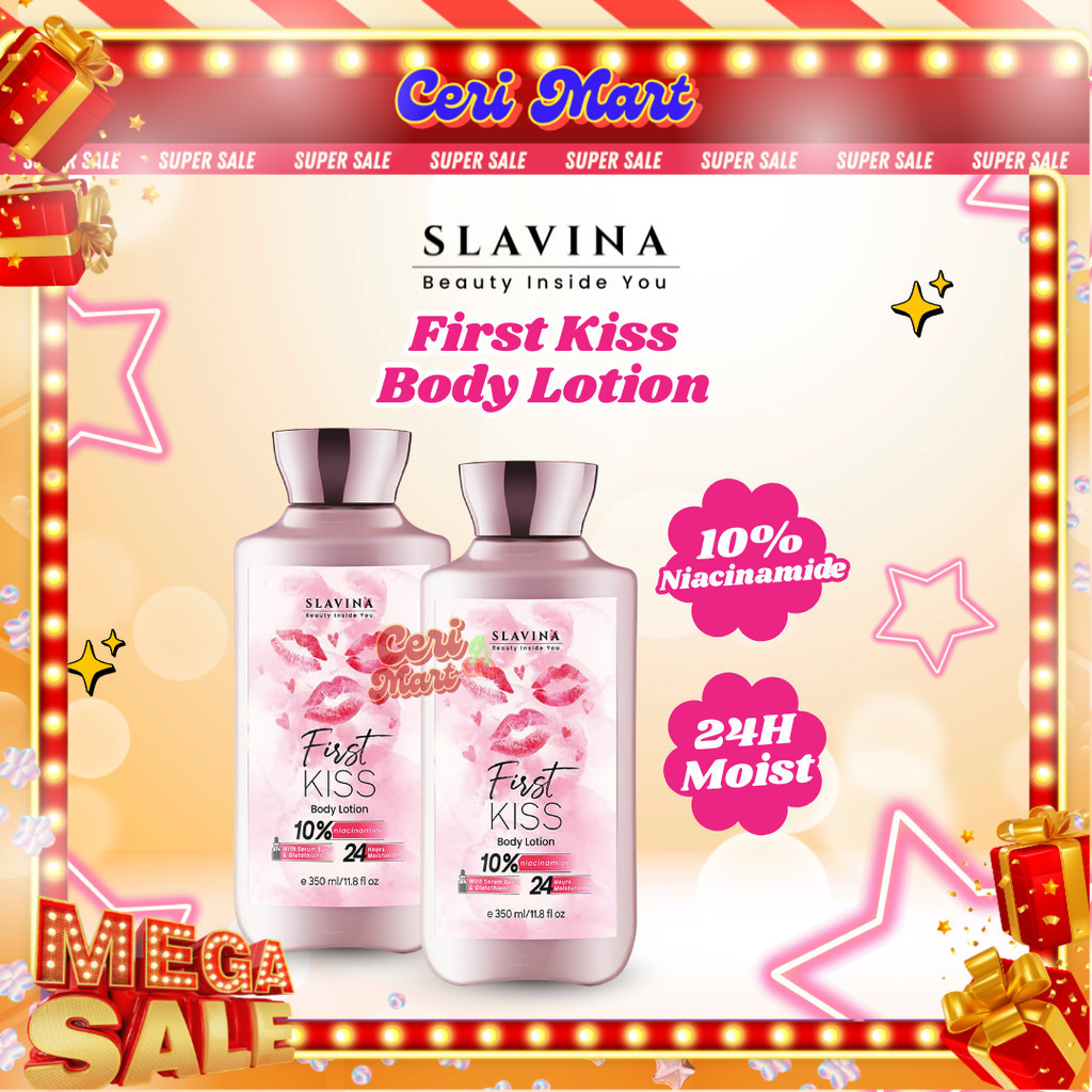 SLAVINA Body Lotion First Kiss Beauty Inside You Lotion Nagita Slavina bpom originote