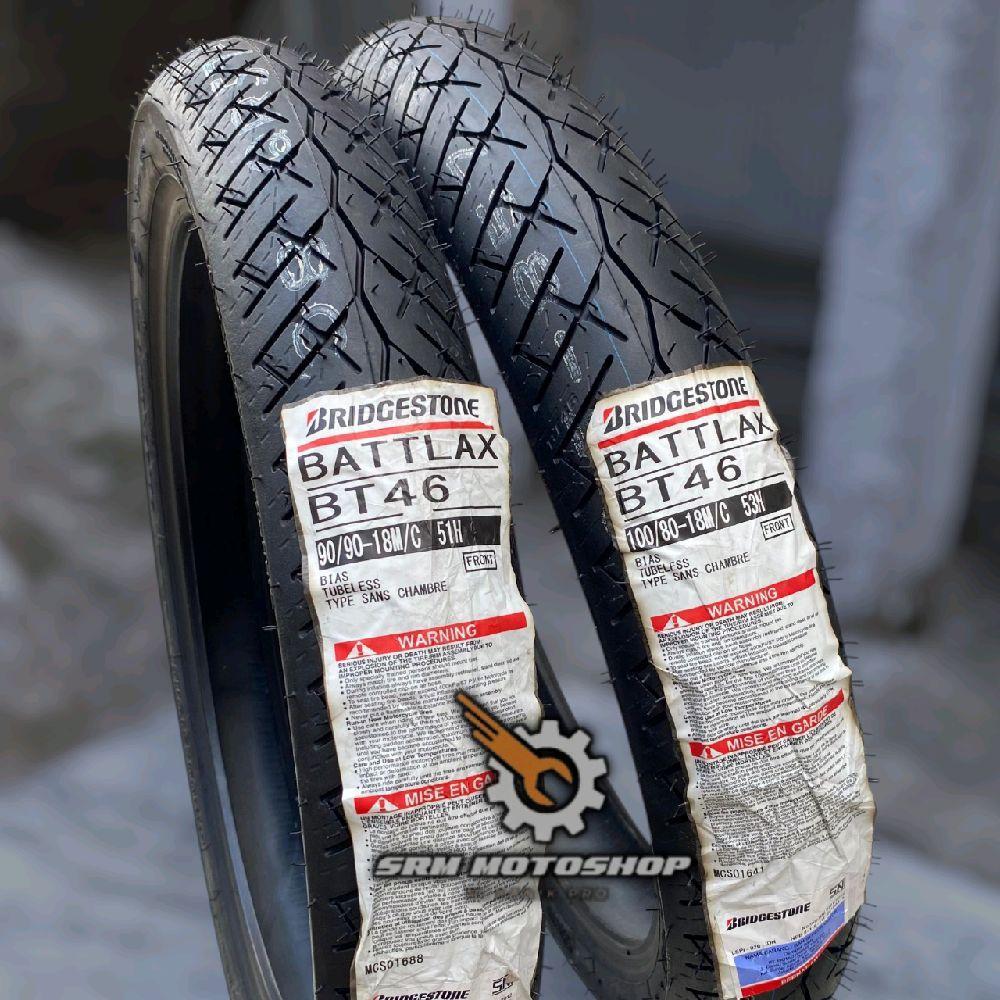 BAN BATTLAX RING 18 BT46 90/90-18 & 100/80-18 BAN RX KING SERIES / NINJA 2 TAK TIPE TUBELES IMPORT M