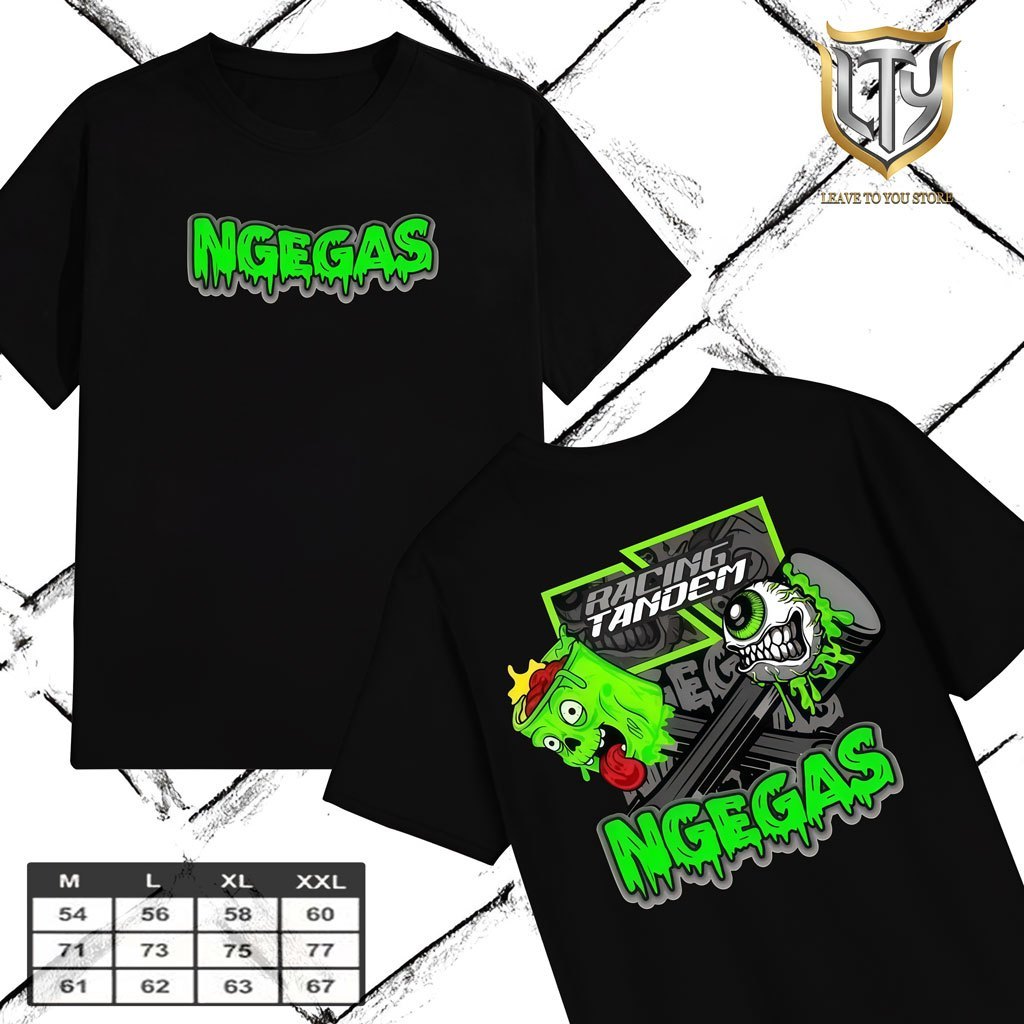 Kaos Ngegas Racing Tandem Ngegas- kaos Distro motif kata Ngegas Racing Tandem Ngegas- Tshirt Pria Wa