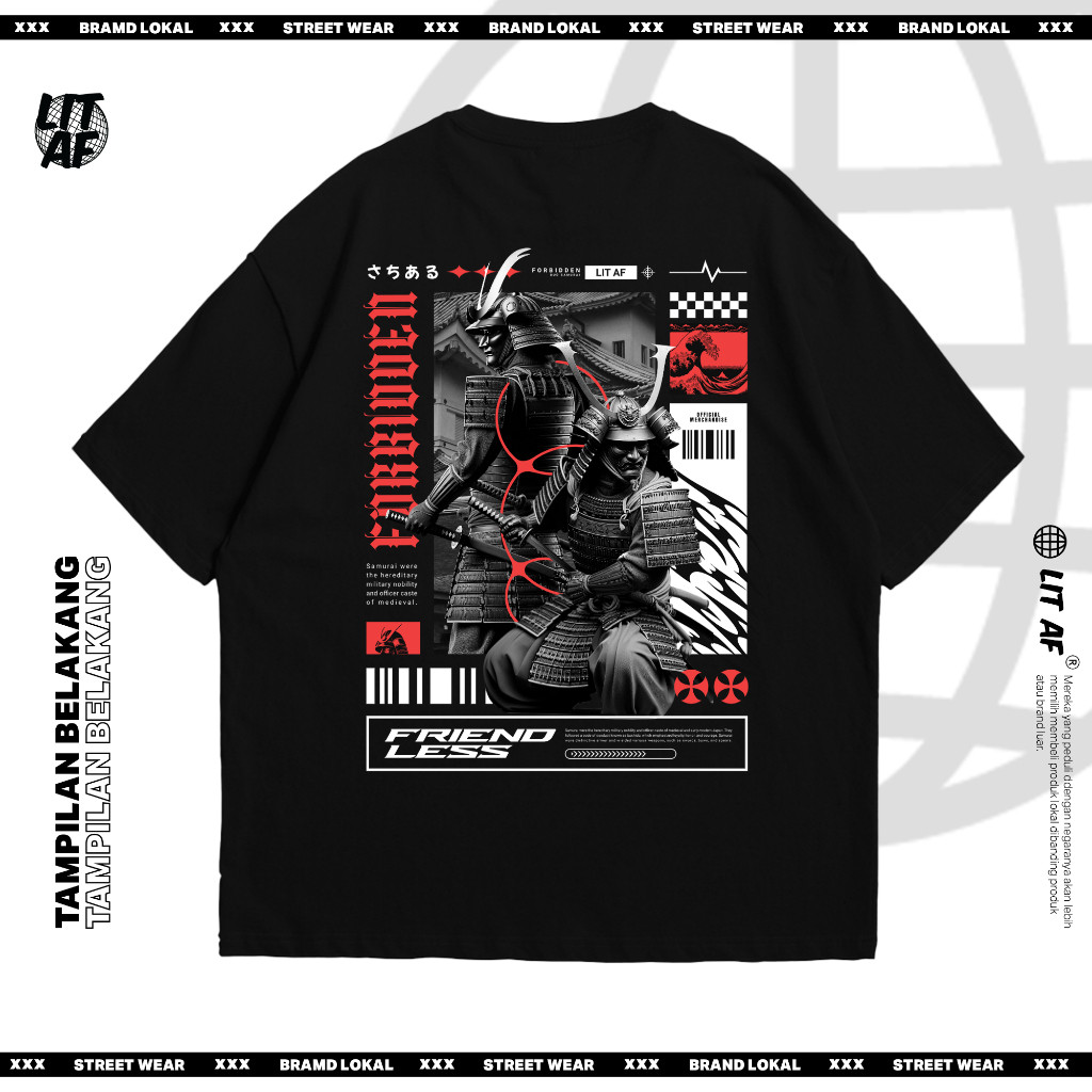 (COD) LIT AF Oversized Tshirt Forbidden Samurai