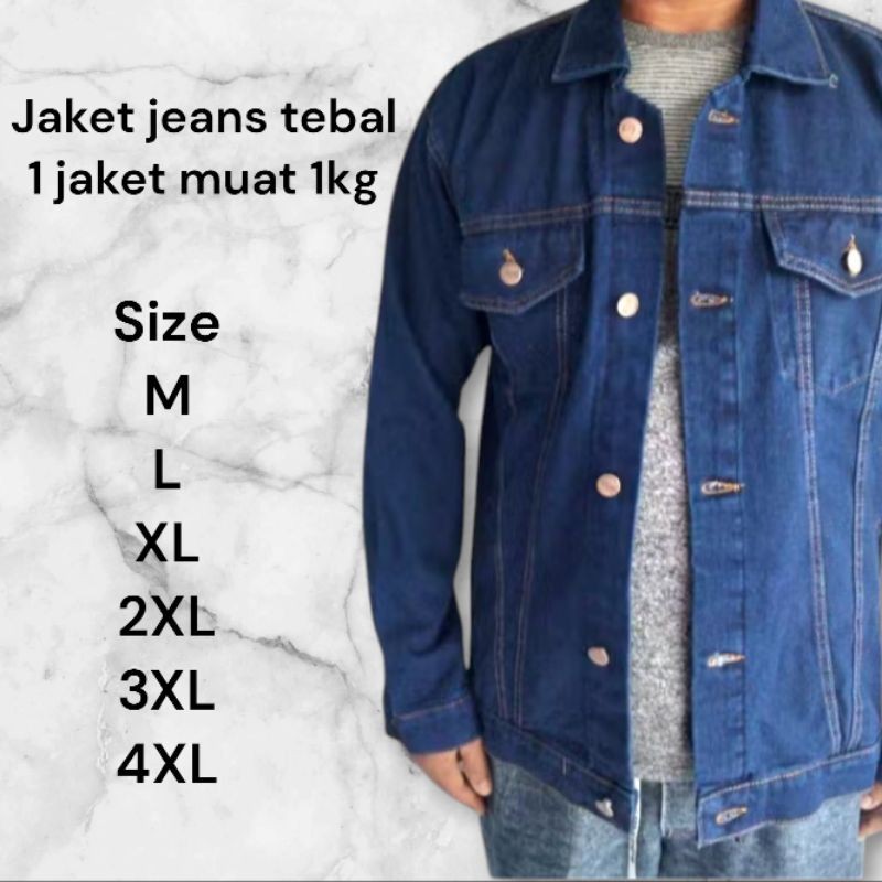 PERDANA JUMBO  M-6XL JACKET JEANS - JAKET SNOW - JAKET DENIM - JAKET COWO - JAKET KEREN - JAKET COWO