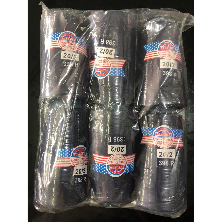 Benang Jahit Jeans Toyolon 20/2 5000 yard (per lusin)