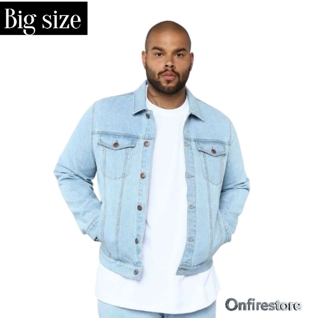 Jaket Jeans Pria Jumbo / Jaket Jeans Pria Big Size 5XL 6XL X5