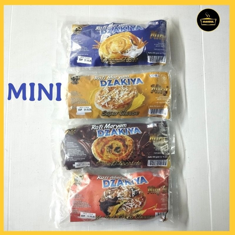 Dzakiya MINI isi 10 Roti Maryam Original, Coklat, Keju dan Mix