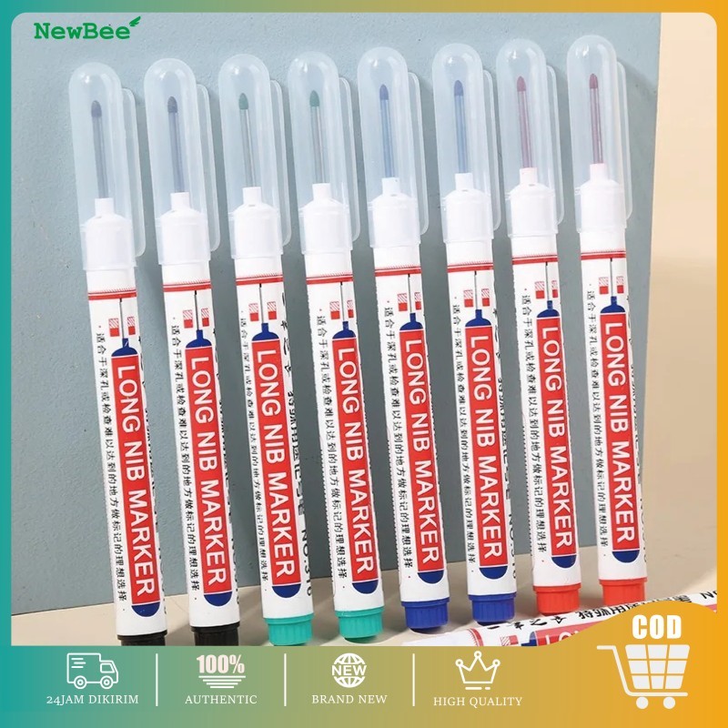 5PCS Spidol Tukang Kayu Spidol Marker Snowman Serbaguna Penanda Besi Kayu Putih Spidol Tukang Dalam 
