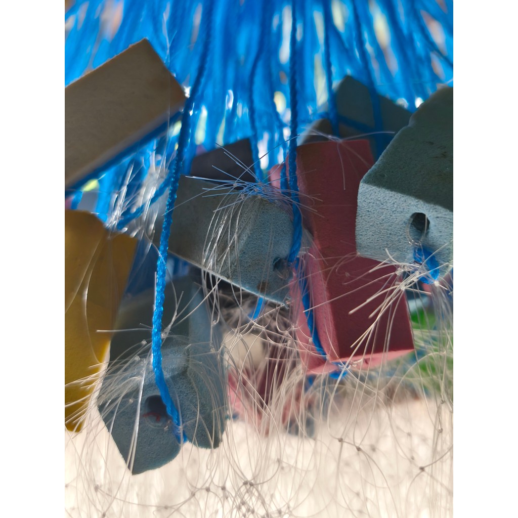 jaring ikan siap pakai ukuran 2 jari 3 jari panjang 10 meter tinggi 1 meter