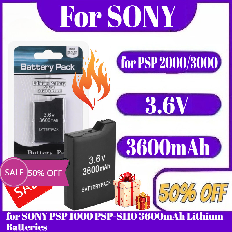 36V 3600mAh for PSP 20003000 Rechargeable Lithium Battery Pack for SONY PSP 1000 PSPS110 3600mAh Lit