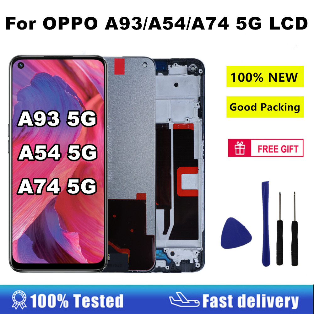 Tela LCD de 6,5 polegadas para OPPO A93 5G, splay LCD com Tou Screen e gitalizador para OPPO A93 A54