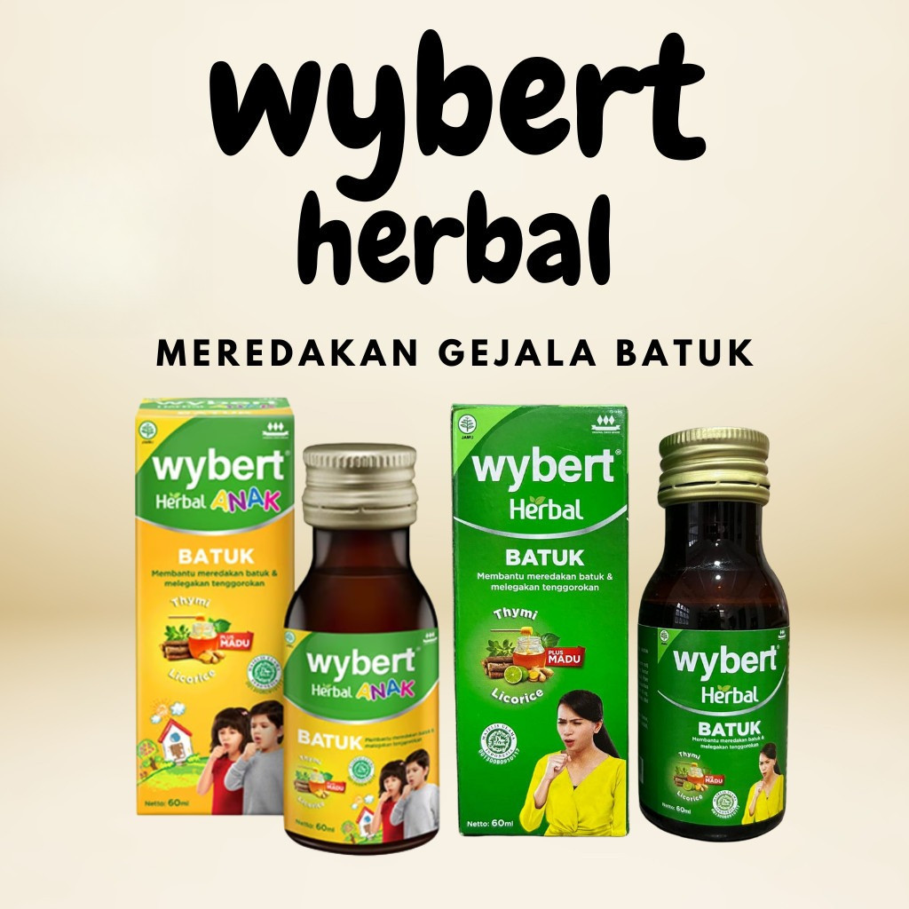 Wybert Herbal Sirup Batuk Herbal Anak Dewasa Aman Bumil 60ml