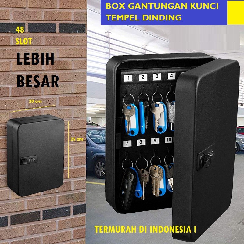 READY Wall Key Box Zehn tempat penyimpanan kotak kunci slot kunci tempat penyimpanan box penyimpanan