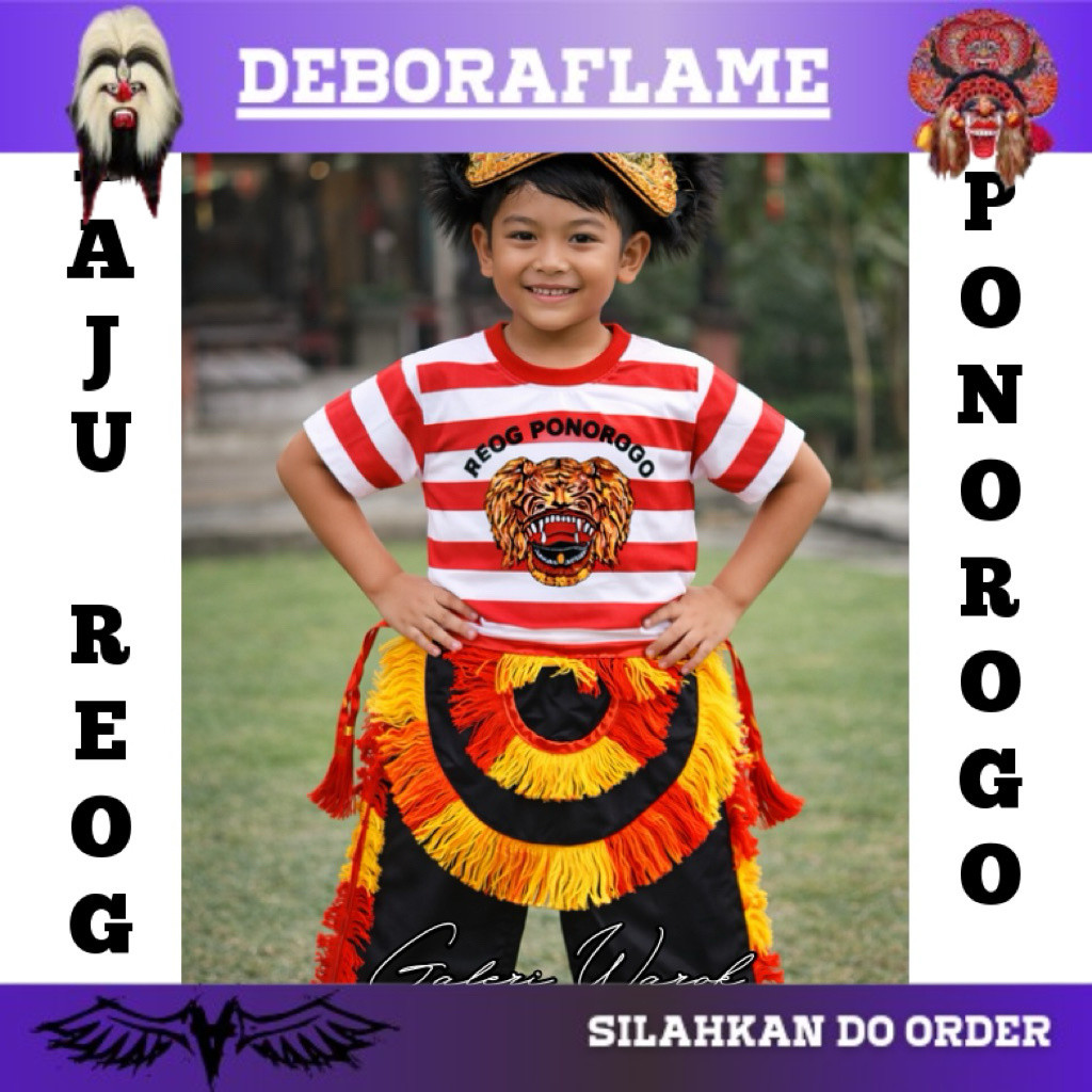 lariss [TERMURAH] KAOS ANAK / BAJU ADAT REOG PONOROGO ORIGINAL galeri
