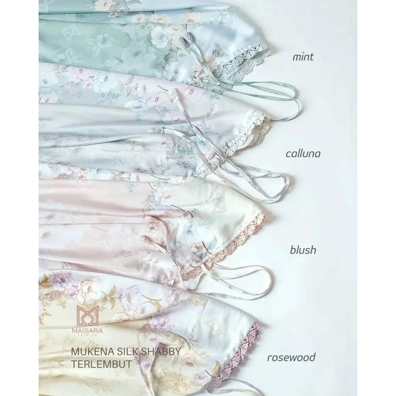 Mukena Shabby Maisara Premium Mukena Terlembut Mukena Silk Shabby