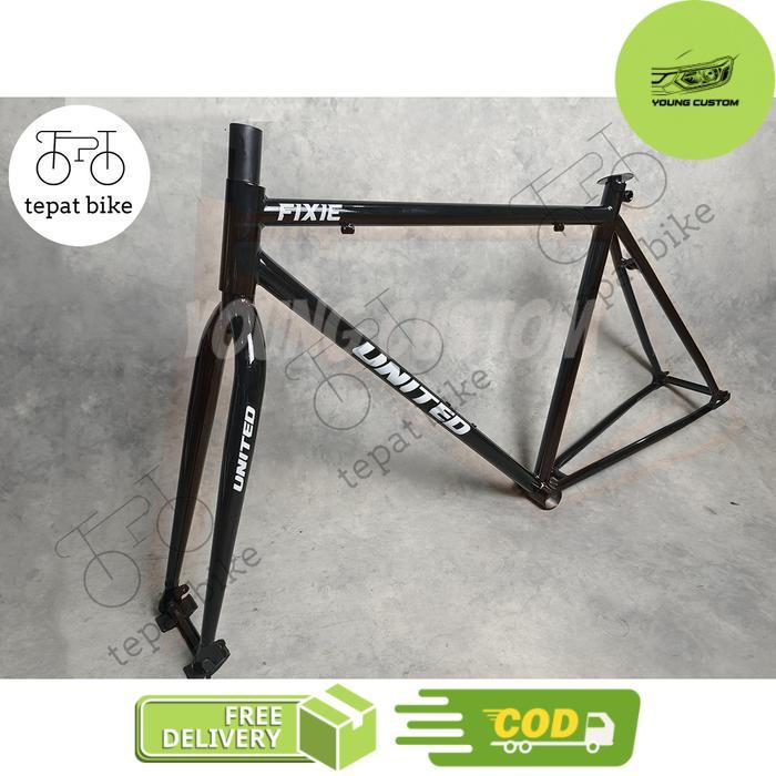 Frame Fork Fixie United Steel 700 x 490 - Black  -young