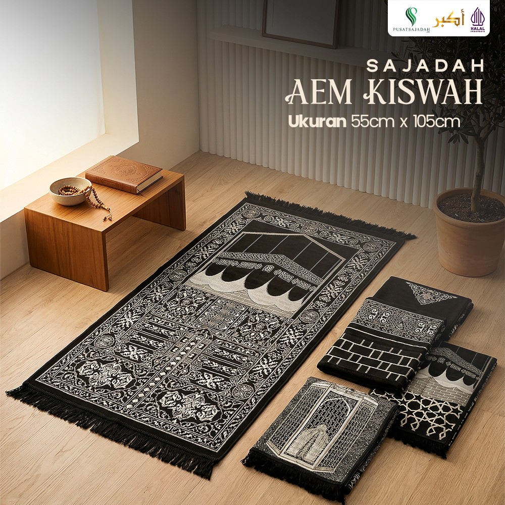 Sajadah Dewasa Murah | AEM Kiswah | Uk. 60 x 105 | Model Terbaru | Gift | Souvenir Haji | Terlaris |