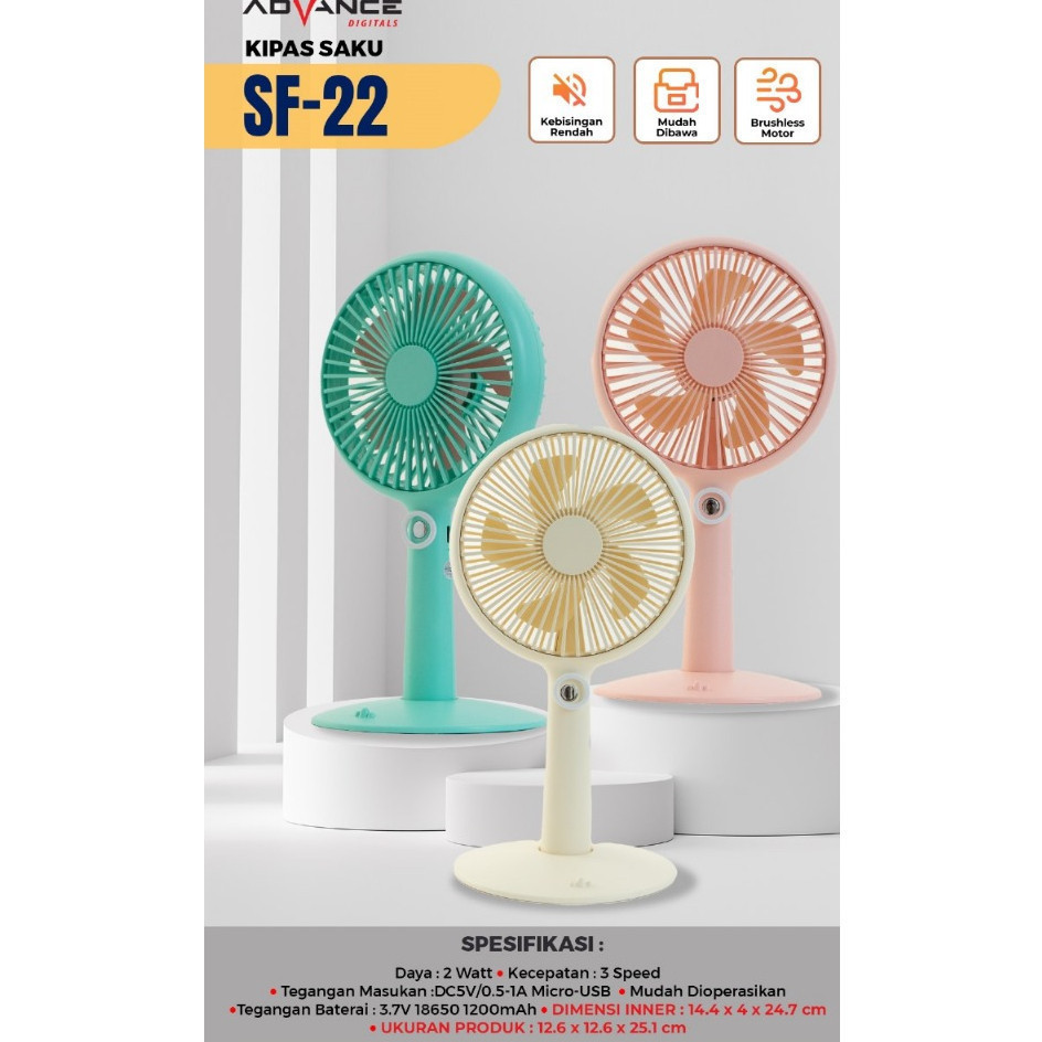 Kipas angin portable Votre SF-22 / Kipas angin genggam mini Votre SF-22