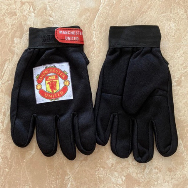 Sarung Tangan Kiper Sepak Bola Anak Manchester United | football goal keeper gloves lengket remaja