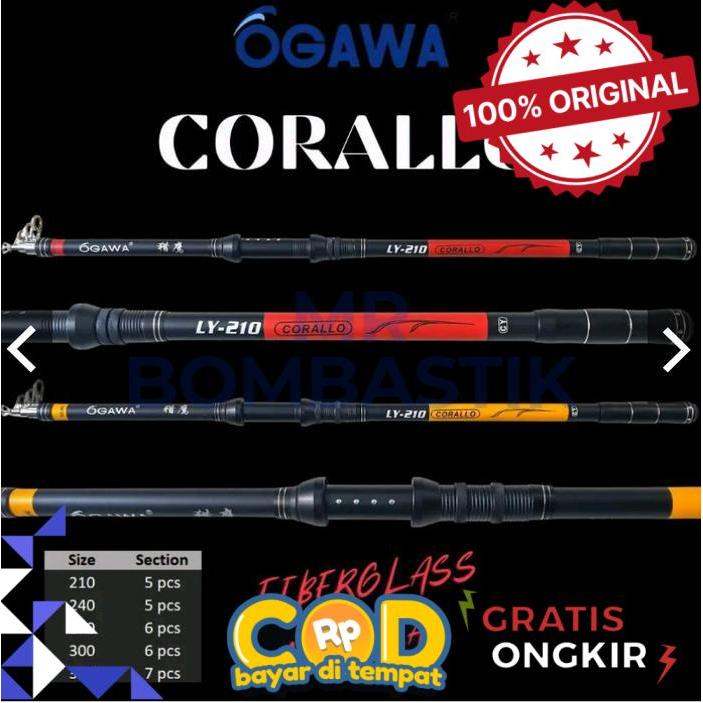 Joran Pancing kaku Ogawa Corallo 210 cm  240 cm  270 cm 300 cm 360 cm - 270 -bomb