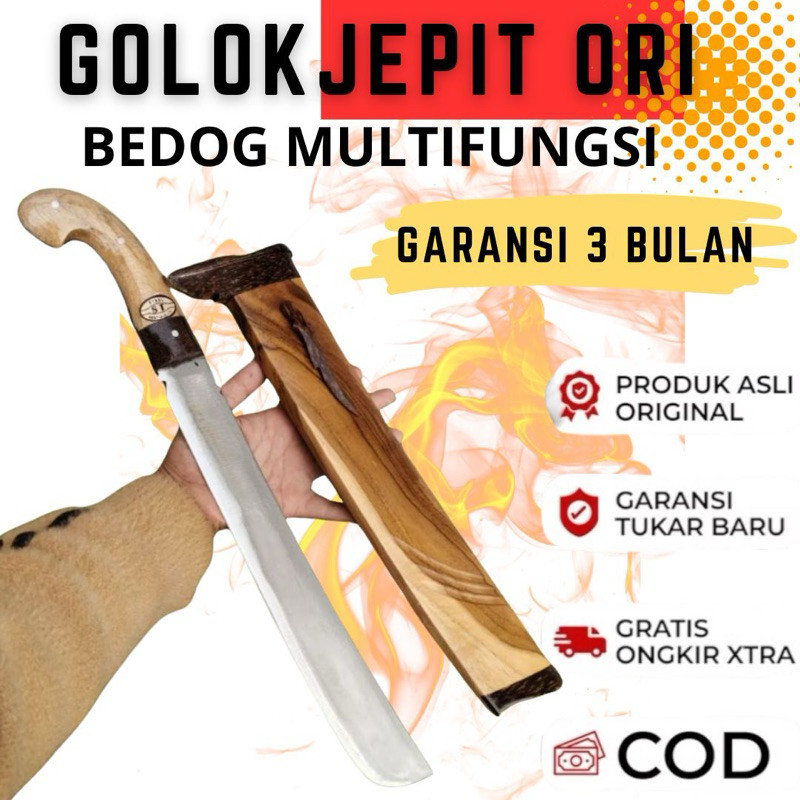 [ G0L0K BAJA HSS ] > G0lok Tebas Bambu Dan Kayu Premium > Bedog Gaplok Alat Kebun