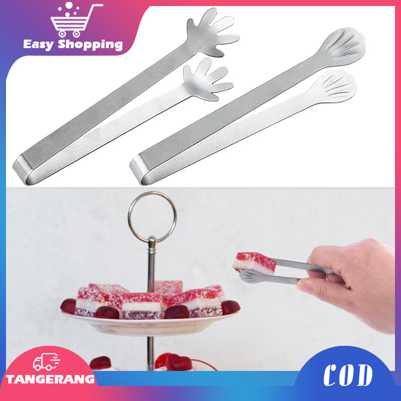 Ice Tongs Stainless Steel / Capitan Es Batu / Penjepit Es Batu Kecil / Alat Dapur