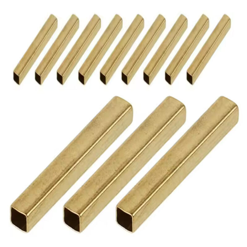 1pcs brass square tube ameter 620mm Length 250mm Long brass hollow square tube Modelmaking Rod Cutti