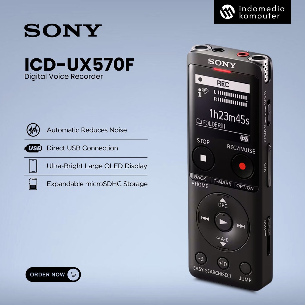 DIGITAL VOICE RECORDER SONY ICD-UX570F  VOICE RECORDER SONY DIGITAL ICD-UX570F