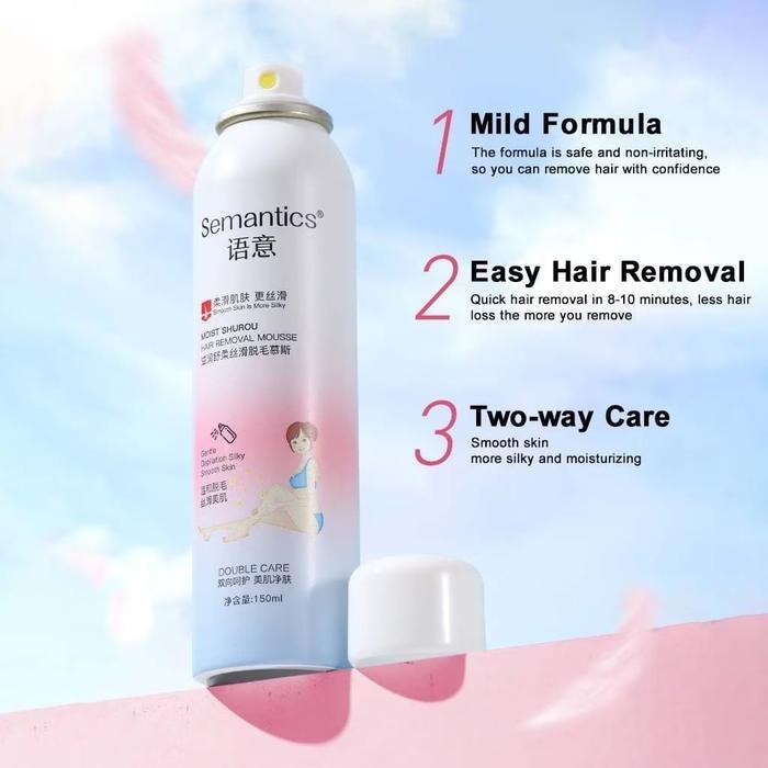 Foam Penghilang Bulu Kaki & Badan – MEFAPO Hair Removal Mousse 98ml | Foam Praktis & Mudah Dipakai