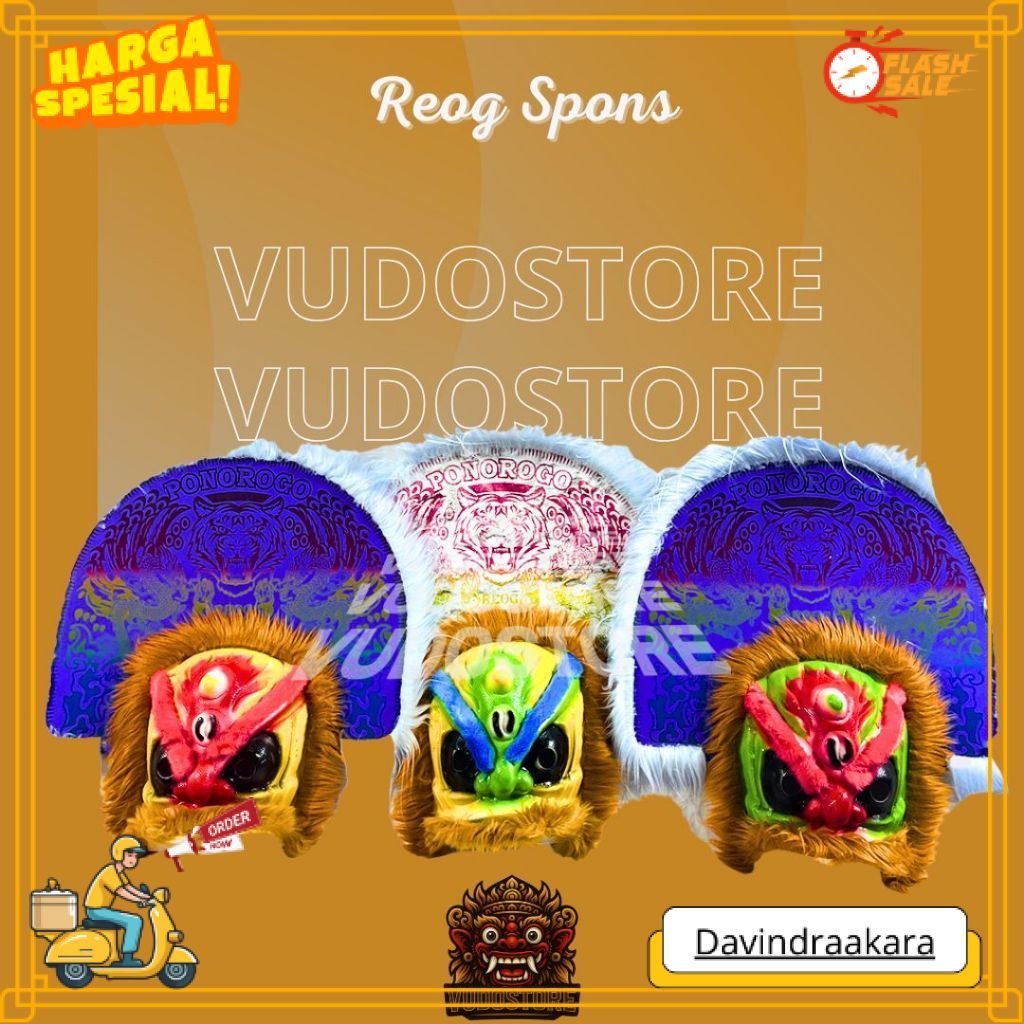 ASLI  Topeng Reog Spons Mainan Anak Edukatif DVK