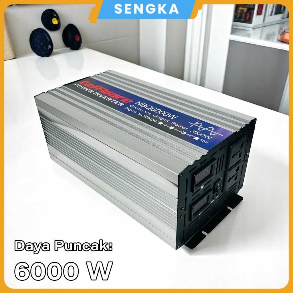 TAFFWARE Power Inverter Mobil Pure Sine Wave DC 48V to AC 220V 6000W - NBQ6000W