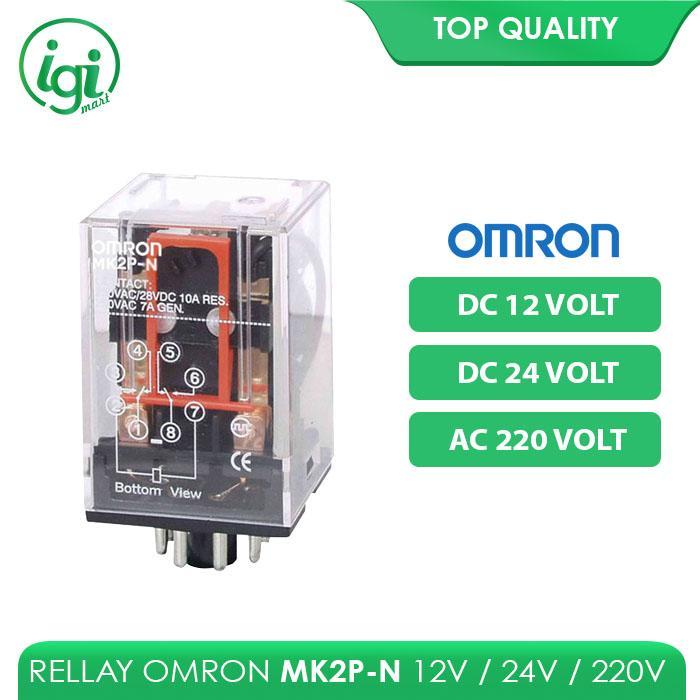 HEATTIME RELAY MK2P 12V OMRON / RELAY MK2PN 24VOLT OM / RELAY MK2P-I 220V 8KAKI - 12VDC TERLARIS