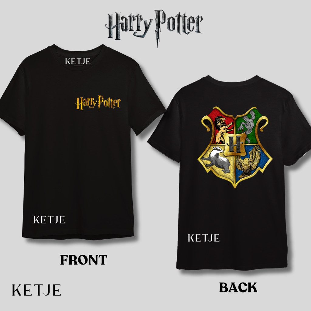 Baju Kaos Hogwarts Kastil Harry Poter / Kaos Distro Asrama Hogwarts Hary Potter Harpot Castle Gryffi