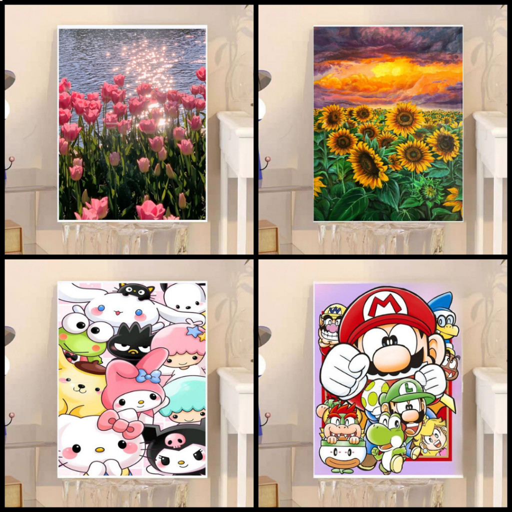 TERLARIS Framed DIY Diamond Painting 40x50Cm Painting Kit DIY Cartoon